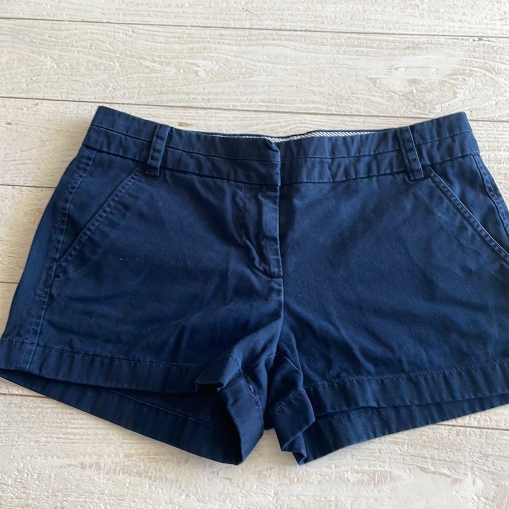 J. Crew Chino Shorts Navy Blue Size 2